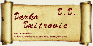 Darko Dmitrović vizit kartica